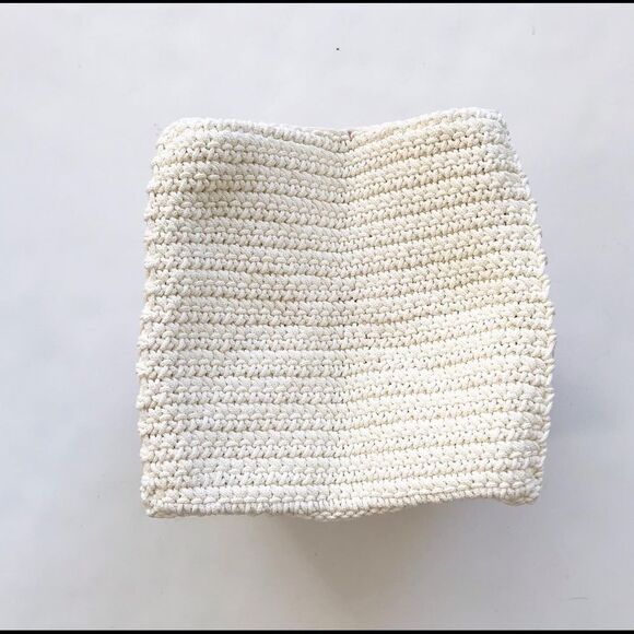 Indigo baby NWT stripe crochet basket 7” x 7” x 8” - Picture 5 of 6